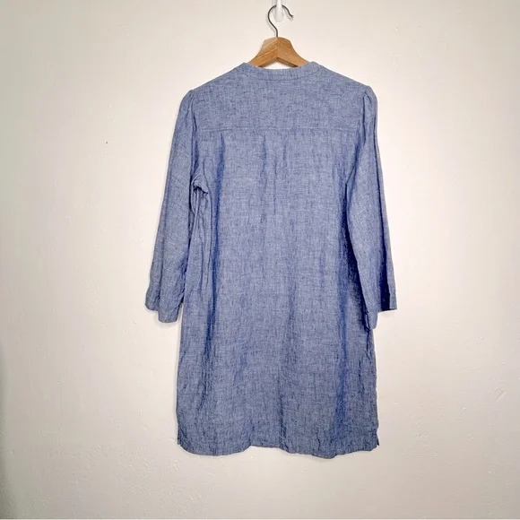 Boden Evangeline Pure Linen Tunic Dress Blue Size 2 Regular EUC - Picture 5 of 8